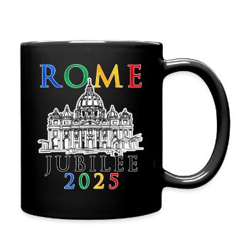 Rome 2025 Jubilé et Vatican Saint-Pierre v5 - Mug uni - noir - Droite