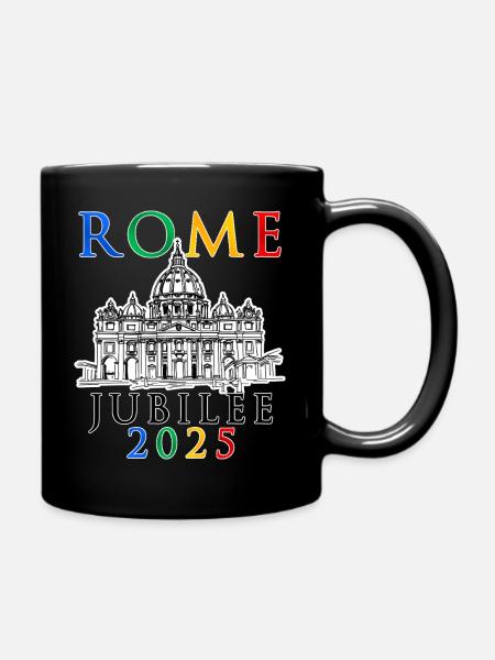 Roma 2025 Giubileo e San Pietro Vaticano v5 - Tazza monocolore - nero