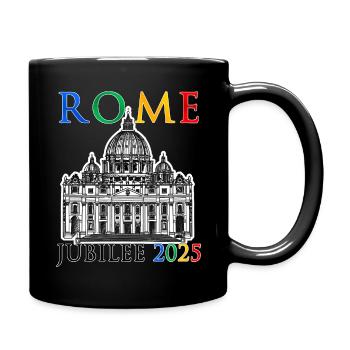 Rome 2025 Jubilé et Vatican Saint-Pierre v6 - Mug uni - noir - Droite