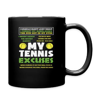 Mes excuses de tennis pour les joueurs de tennis - Mug uni - noir - Droite