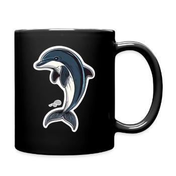 Delfin - Tasse einfarbig - Schwarz - Rechts