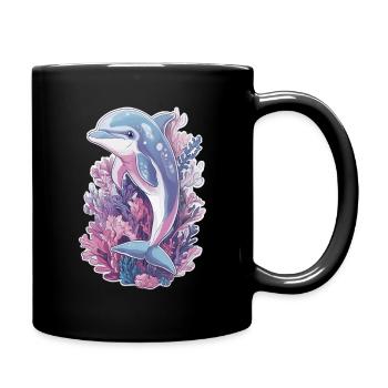 Dolphin - Full Colour Mug - black - Right