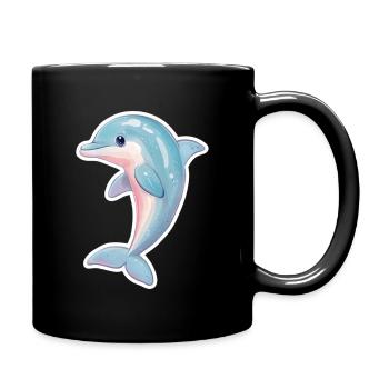 Dolphin - Full Colour Mug - black - Right