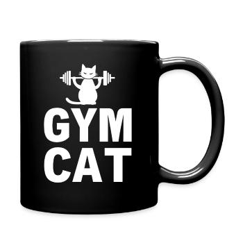 Gym Cat - Dicton de chat sportif - Mug uni - noir - Droite