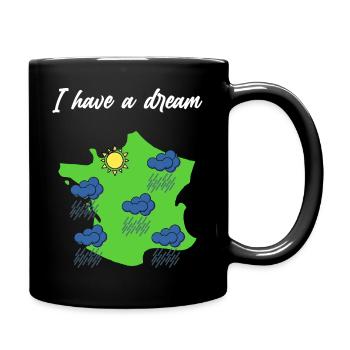 Soleil de Normandie Cadeau Humour Normand - Mug uni - noir - Droite