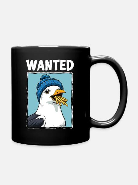 Gesuchte Pommes-möwe - Tasse einfarbig - Schwarz