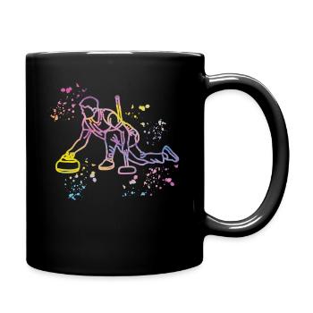 Curler Winter Sports Curling - Full Colour Mug - black - Right
