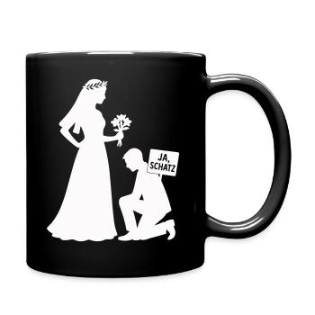 ehepaar - Tasse einfarbig - Schwarz - Rechts