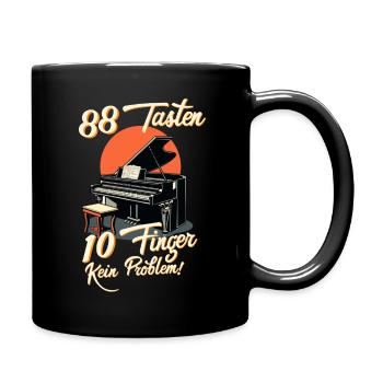 Piano Pianisten Hobby Klavierspieler Musik Spruch - Tasse einfarbig - Schwarz - Rechts