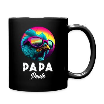 Papa Poule: Humor und Zärtlichkeit für den Superpapa - Tasse einfarbig - Schwarz - Rechts