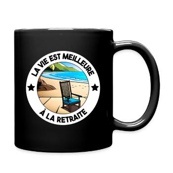 Abschiedsfeier als Abschiedsgeschenk für den Ruhestand - Tasse einfarbig - Schwarz - Rechts