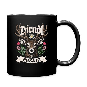 Dirndl Ersatz Trachtenshirt Tracht & Gaudi - Tasse einfarbig - Schwarz - Rechts