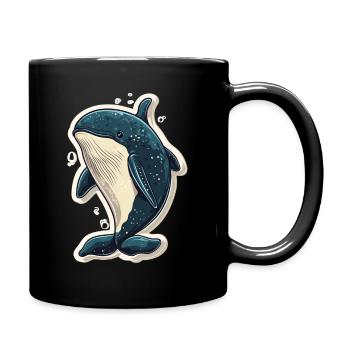 baleine - Mug uni - noir - Droite