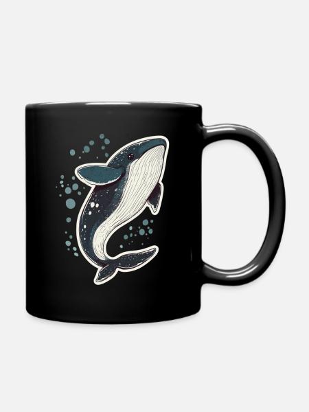Wal - Tasse einfarbig - Schwarz