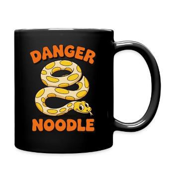 Danger Noodle – Lustiges Schlangen Design - Tasse einfarbig - Schwarz - Rechts