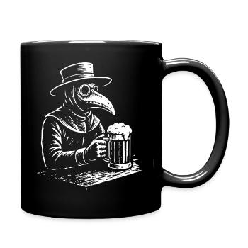 Pestdoktor Cheers Design - Tasse einfarbig - Schwarz - Rechts