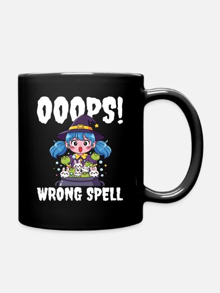 HOPPLA! FALSCHER ZAUBER - HEXE HALLOWEEN - Tasse einfarbig - Schwarz