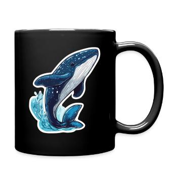 Wal - Tasse einfarbig - Schwarz - Rechts