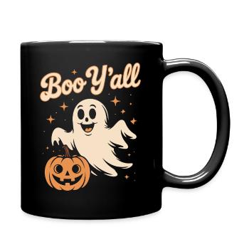 Boo Y tous Halloween Drôle Fantôme - Mug uni - noir - Droite