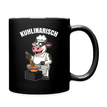 Chef Cow Cooking Cook Cowlinary - Full Colour Mug - black - Right