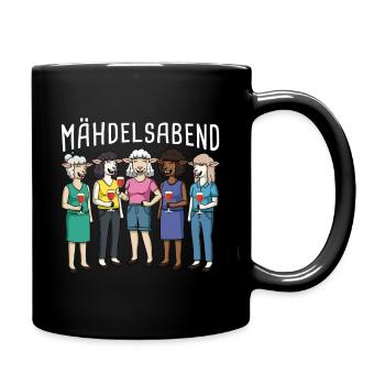 Soirée des filles moutons laine de mouton soirée des filles moutons - Mug uni - noir - Droite