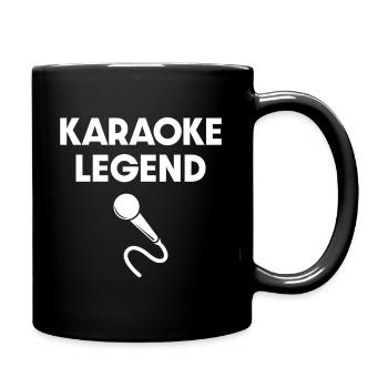 Karaoke Legend Mikrofon Design - Tasse einfarbig - Schwarz - Rechts