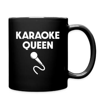 Karaoke Queen Microphone - Full Colour Mug - black - Right