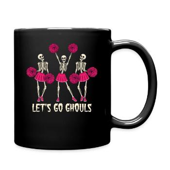 Squelettes humoristiques avec pompons et jupe - Mug uni - noir - Droite
