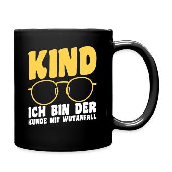 Fille Fils - Mug uni - noir - Droite