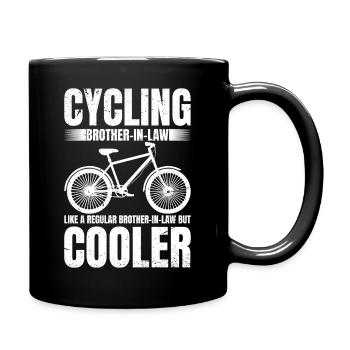 Cycling Brother in law Bike Rider Cyclist - Full Colour Mug - black - Right