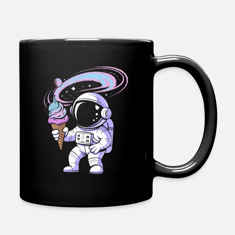 Astronaute de l'espace avec de la glace - Mug uni - noir