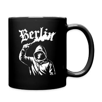 Revolt Street Art Hoodie Design - Full Colour Mug - black - Right