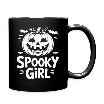 Gruselige Kürbismaske für Halloween - Tasse einfarbig - Schwarz - Rechts