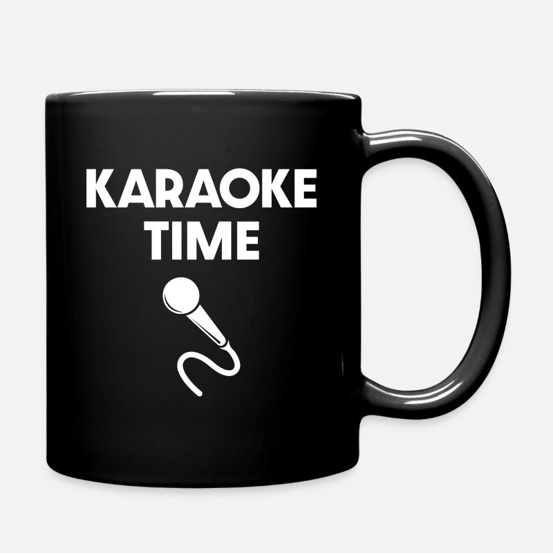 Karaoke-Zeit - Tasse einfarbig - Schwarz