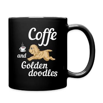 Illustration de café Golden Doodles - Mug uni - noir - Droite