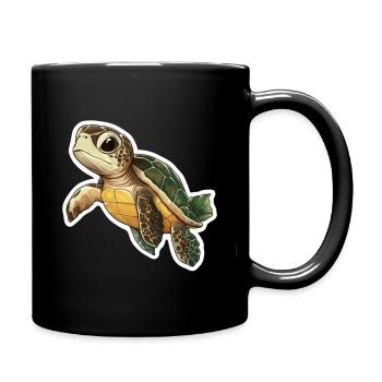 Turtle - Full Colour Mug - black - Right