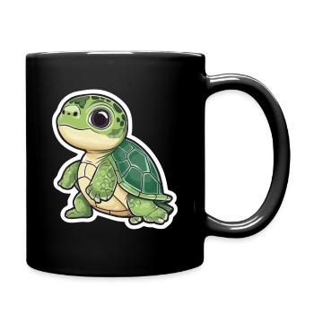 Turtle - Full Colour Mug - black - Right