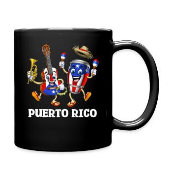 Fête de Porto Rico - Mug uni - noir - Droite