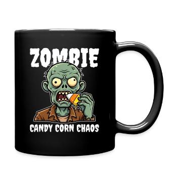 ZOMBIE CANDY CORN CHAOS - ZOMBIE HALLOWEEN - Full Colour Mug - black - Right