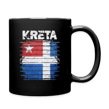 Crete Flag Art Print - Full Colour Mug - black - Right