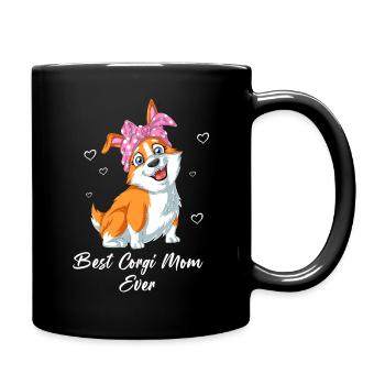 Süße Corgi Mama Statement Muttertagsgeschenk - Tasse einfarbig - Schwarz - Rechts