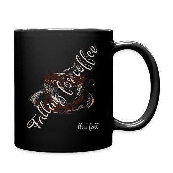 Falling for Coffee - Herbstliebe - Tasse einfarbig - Schwarz - Rechts