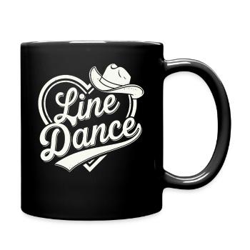 Line Dance Cowboy Design - Tasse einfarbig - Schwarz - Rechts