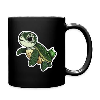 Turtle - Full Colour Mug - black - Right