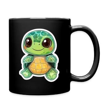 Tortue - Mug uni - noir - Droite