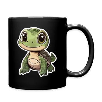 Tortue - Mug uni - noir - Droite