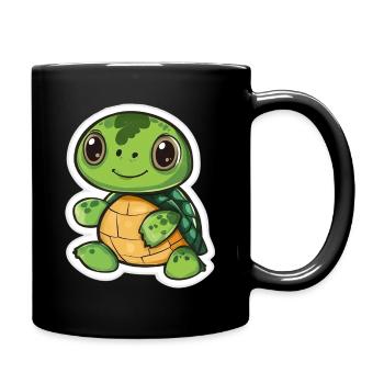 Turtle - Full Colour Mug - black - Right
