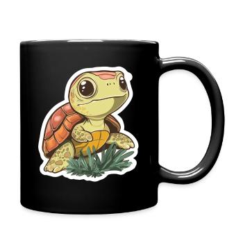Turtle - Full Colour Mug - black - Right
