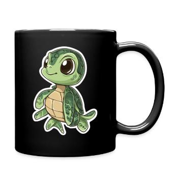 Tortue - Mug uni - noir - Droite