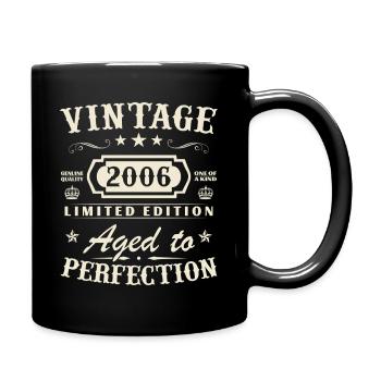 2006 Vintage Woman Man Birthday Gift - Full Colour Mug - black - Right